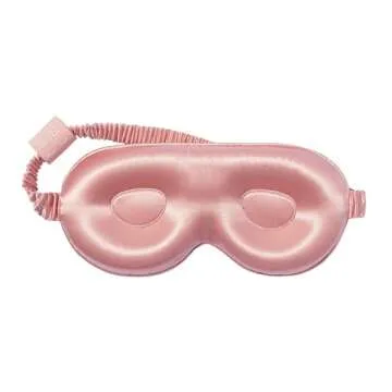 slip Rose Contour Sleep Mask | Pure Silk, 100% Mulberry Silk | Contoured Design for Optimal Light Blocking & Comfort | Soft, Gentle on Skin, Adjustable Strap for Perfect Fit | Ideal for Restful Sleep