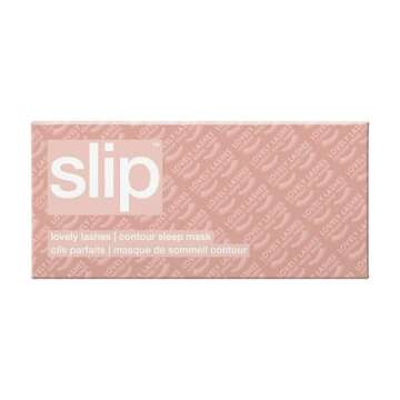 slip Rose Contour Sleep Mask | Pure Silk, 100% Mulberry Silk | Contoured Design for Optimal Light Blocking & Comfort | Soft, Gentle on Skin, Adjustable Strap for Perfect Fit | Ideal for Restful Sleep
