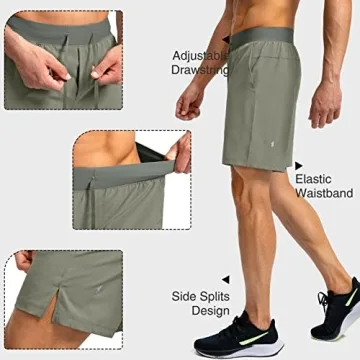Men's Running Shorts with Zipper Pockets for Active Lifestyle