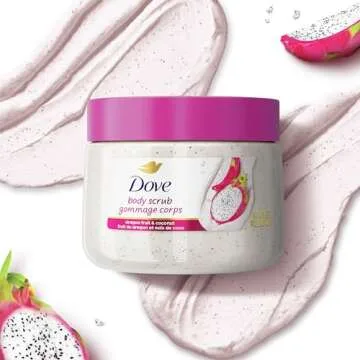 Dove Dragon Fruit & Coconut Body Scrub 15 oz for Smooth Skin
