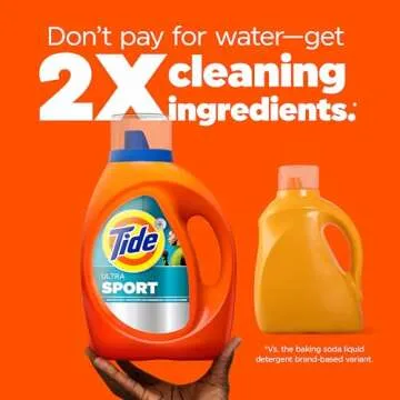 Tide Plus Febreze Sport Odor Defense HE Turbo Clean Liquid Laundry Detergent, 84 fl oz, 54 loads