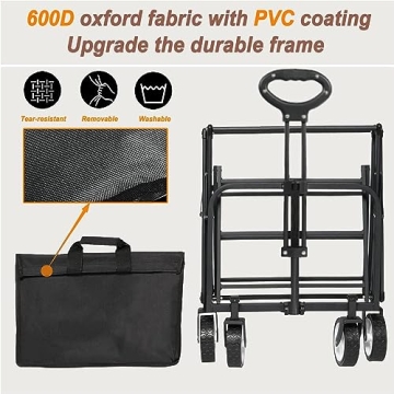 All-Terrain Folding Wagon Large Capacity Drink Holders