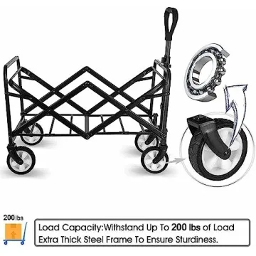 All-Terrain Folding Wagon Large Capacity Drink Holders