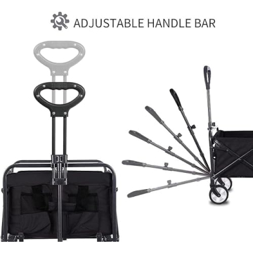 All-Terrain Folding Wagon Large Capacity Drink Holders