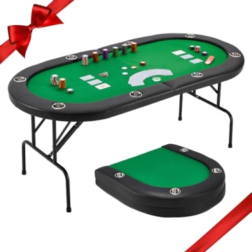 Foldable ECOTOUGE Poker Table for 8 Players – Portable & Stylish