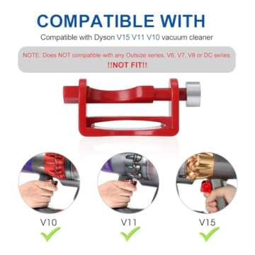 LANMU Trigger Lock Compatible with Dyson V10 V11 V15 Absolute Animal Motorhead Vacuum Cleaner, Power Button Off/On Switch Clamp Holder Attachments, Free Your Finger