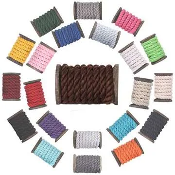 Ravenox Natural Twisted Cotton Rope for Crafts & Outdoor Use