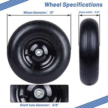 Eazy2hD Wheelbarrow Tire Wheel Replacement