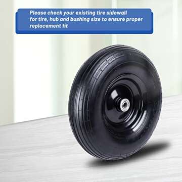 Eazy2hD Wheelbarrow Tire Wheel Replacement