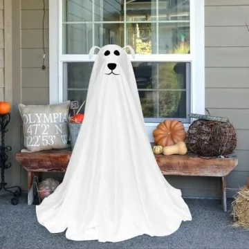 DAZONGE Light-Up Ghost Dog Halloween Decor for Parties