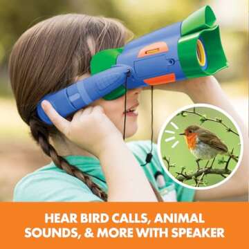 Educational Insights GeoSafari Jr. Kidnoculars Extreme, Kids Binoculars With Audio, Perfect Outdoor Toy For Ages 5+