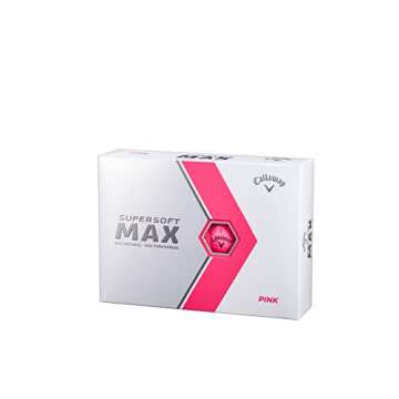 Callaway Golf Balls Supersoft MAX 23 PNK 1 Dozen (Pack of 12) 2-Piece Construction Pink