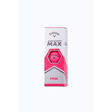 Callaway Golf Balls Supersoft MAX 23 PNK 1 Dozen (Pack of 12) 2-Piece Construction Pink