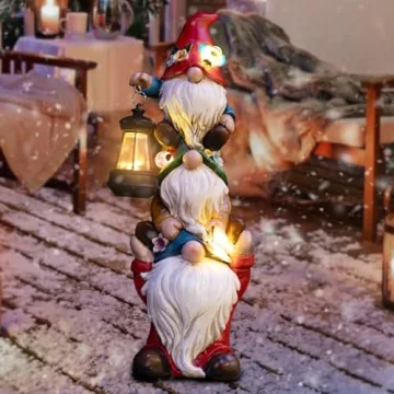 Solar Garden Gnome Statue - Funny Outdoor Decor