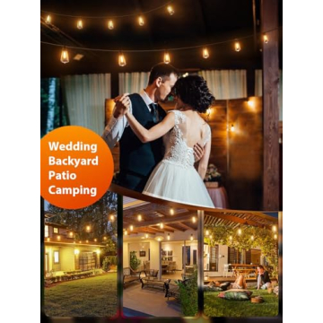 Addlon 150 FT Outdoor String Lights with Shatterproof Bulbs