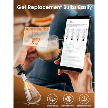 Addlon 150 FT Outdoor String Lights with Shatterproof Bulbs