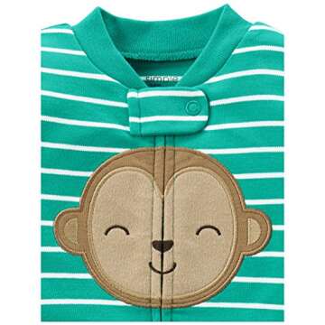 Simple Joys by Carter's Baby Boys' 2-Pack Cotton Sleep and Play, Cars/Monkey, Preemie