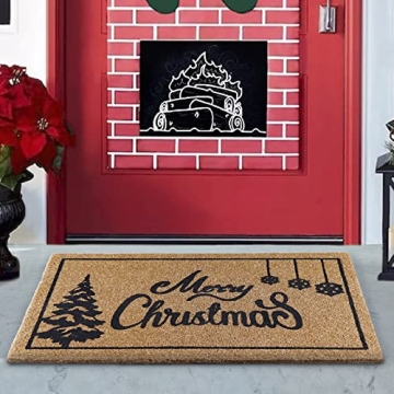 AerWo Merry Christmas Door Mat - Festive and Functional Welcome Mat
