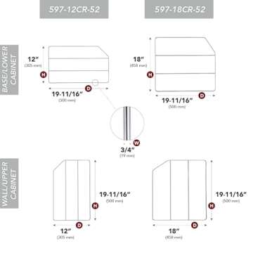 Rev-A-Shelf 18" Baking Sheet Shelf Organizer for Wall and Base Kitchen Cabinets, Divider Pan Rack Storage Wires for Cupboards, Chrome, 597-18CR-52