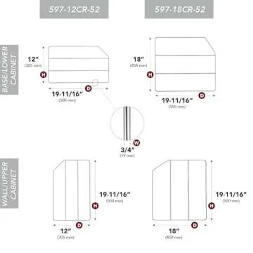 Rev-A-Shelf 18" Baking Sheet Shelf Organizer for Wall and Base Kitchen Cabinets, Divider Pan Rack Storage Wires for Cupboards, Chrome, 597-18CR-52