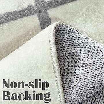 jinchan 5x7 Area Rug, Soft Washable Non-Slip Carpet