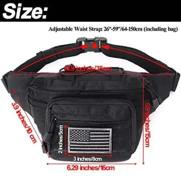 Tactical Fanny Pack, Military Waist Bag Hip Belt Bumbag Utility Bags for Outdoor Hiking Climbing Fis...