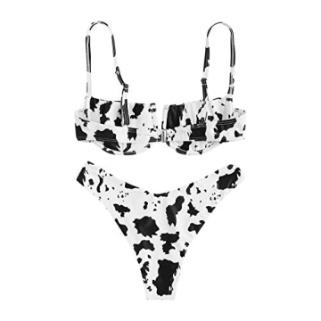 Stylish Cow Print Bikini Set for Summer Fun