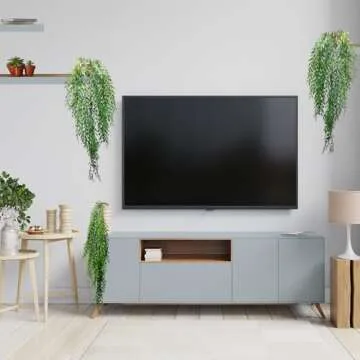 herfate Garland Artificial Hanging Plants 4 PC Weeping Willow Swag Leaves Ivy Vine Fake Seaweed Greenery Faux Plants Realistic Home Office Christmas Decoration Indoor Outdoor