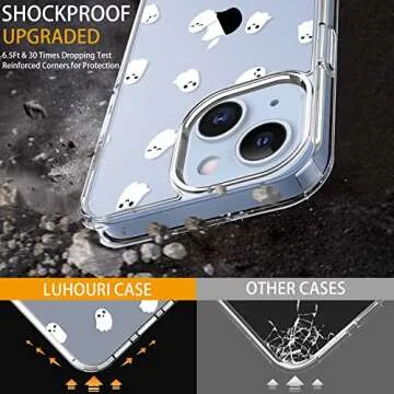 Trendy LUHOURI iPhone 14 Case with Screen Protector