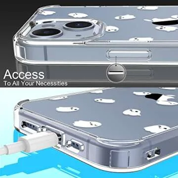 Trendy LUHOURI iPhone 14 Case with Screen Protector