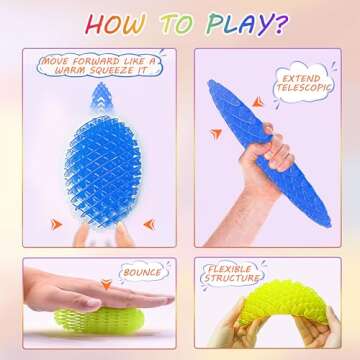Fidgets Worm Toys, 3D Printing Elastic Worm Fidgets Toys for Kids, Fidget Toys Adults, Sensory Toys for Kids with Autism, Autism Sensory Products, 3P Sensory Toys Birthday