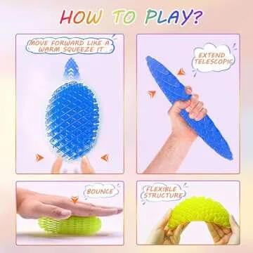 Fidgets Worm Toys, 3D Printing Elastic Worm Fidgets Toys for Kids, Fidget Toys Adults, Sensory Toys for Kids with Autism, Autism Sensory Products, 3P Sensory Toys Birthday