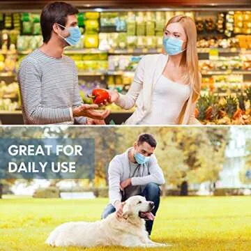 Disposable Face Mask 3Ply Face Mask Breathable Safety Mask School Office Outdoor