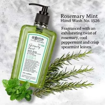 C.O. Bigelow Hand Wash Rosemary Mint, Village Perfumer Moisturizing Hand Soap for Bathroom & Kitchen with Aloe Vera and Pro-Vitamin B5, 10 fl oz