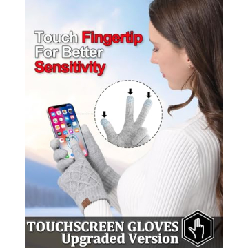 REACH STAR Winter Gloves for Women - Touchscreen Thermal Warmth