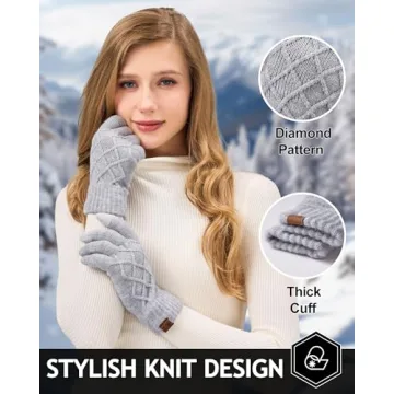 REACH STAR Winter Gloves for Women - Touchscreen Thermal Warmth