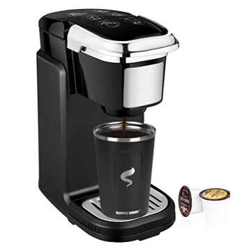 SIMPLE DRINK Insulated Travel Coffee Mug | Double Wall Vacuum Stainless Steel Coffee Cup Tumbler with Spill Proof Lid for Hot and Ice Beverages, 12 oz