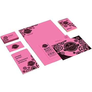 Astrobrights® Colored Card Stock, Bright Color Cover Paper, 8 1/2" x 11", FSC® Certified, 65 Lb, Pulsar Pink™, Pack Of 250 Sheets