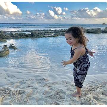 oklady Toddler Girls Clothes Romper Jumpsuit, Elephant Straps Tops+Harem pants 2Pcs Outfit Set (3 Years)