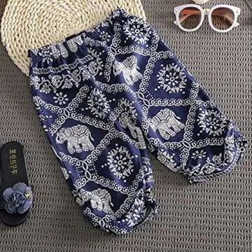 oklady Toddler Girls Clothes Romper Jumpsuit, Elephant Straps Tops+Harem pants 2Pcs Outfit Set (3 Years)