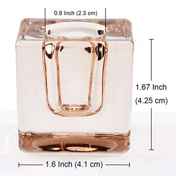 AGLARY Amber Square Candle Holders for Any Occasion