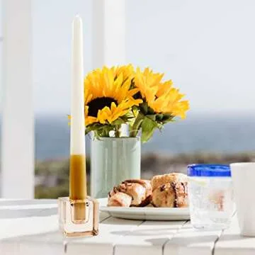 AGLARY Amber Square Candle Holders for Any Occasion