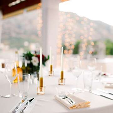 AGLARY Amber Square Candle Holders for Any Occasion