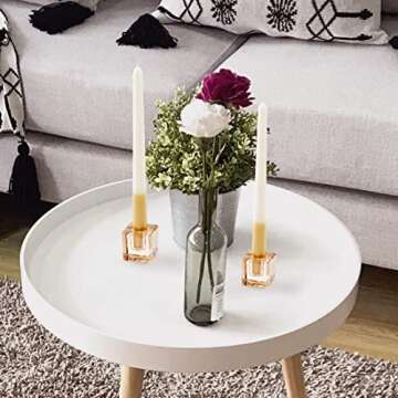 AGLARY Amber Square Candle Holders for Any Occasion