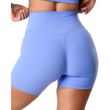 Kamo Fitness Featherlite Enhance 6" Women's Biker Shorts - Hidden Scrunch, No Front Seam, Soft Light...