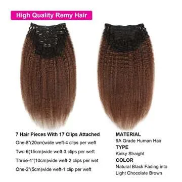 Lovrio Kinky Straight Clip-in Extensions for Stunning Look