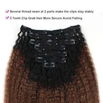 Lovrio Kinky Straight Clip-in Extensions for Stunning Look