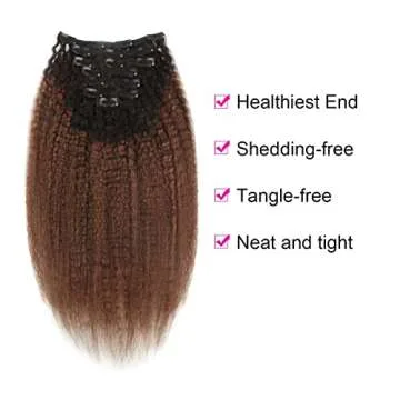 Lovrio Kinky Straight Clip-in Extensions for Stunning Look