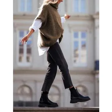 Ynhonra Turtleneck Short Sleeve Sweater for Women