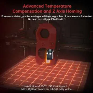 BIGTREETECH Eddy USB V1.0 Auto Bed Leveling Sensor for Voron 2.4/Trident, SV08/VZbot/CoreXY/i3 Series Running Klipper 3D Printer Compatible with Octopus V1.1/Octopus Pro/SKR Mini E3 V3.0/Manta Board